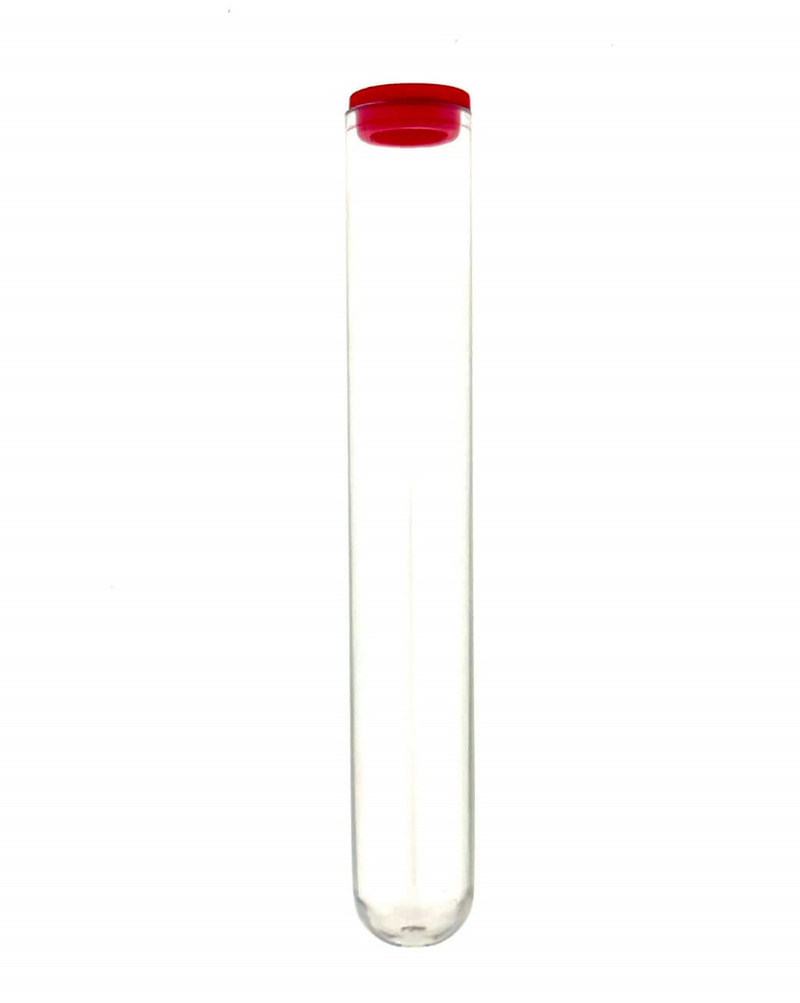 reageerbuisjes plastic met dop 10 ml rood