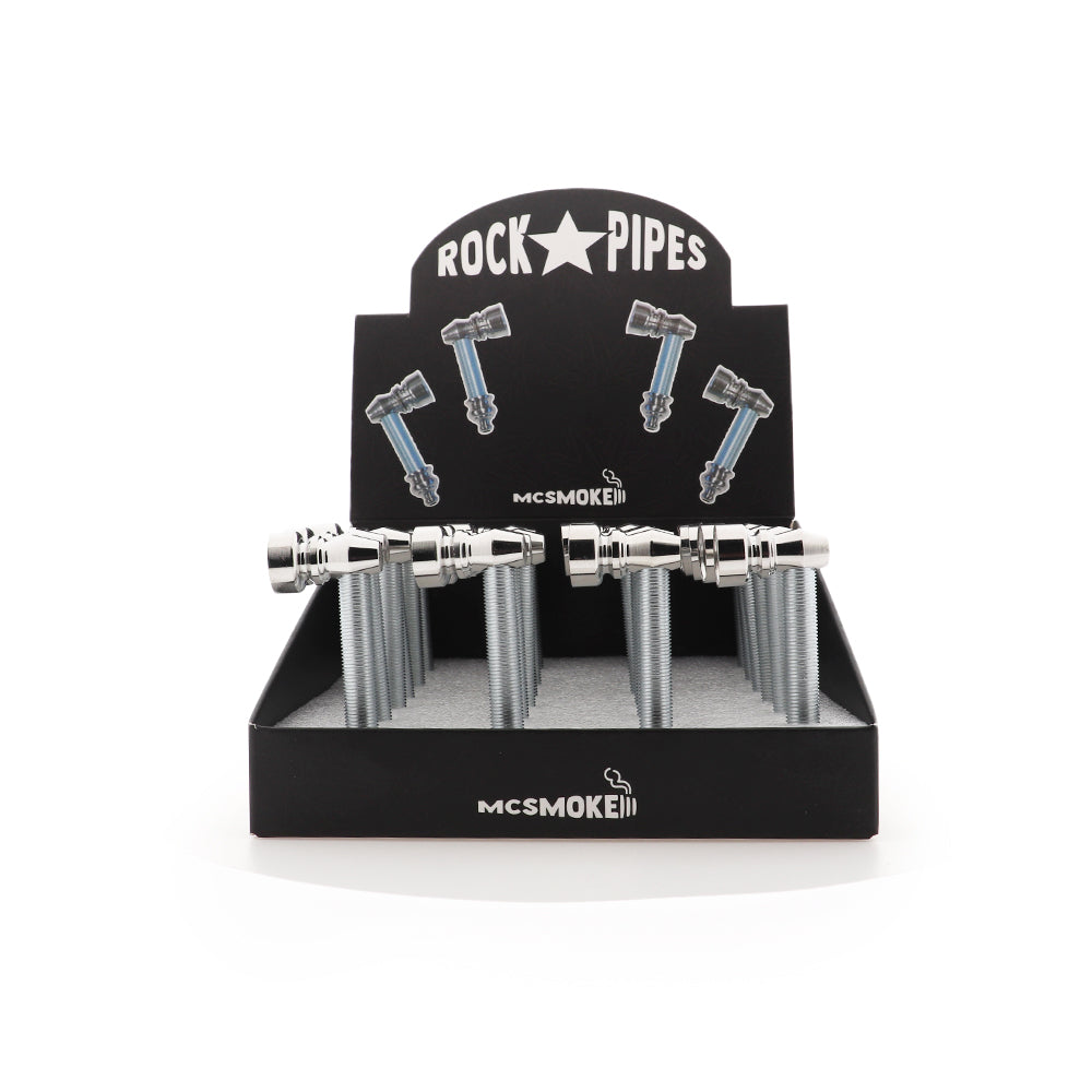 Rookpijp display met meerdere basic smoke pipes opgesteld