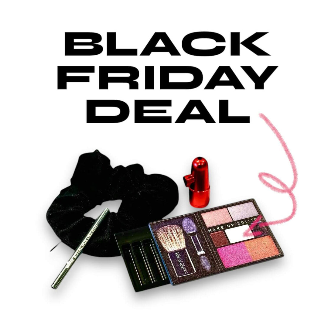 Black Friday Deal: Stijlvolle Stash Set met een scrunchie-opbergplek, een discrete make-up opbergdoos en een mini doseer bullet in verschillende kleuren. Perfect voor het veilig en onopvallend meenemen van kleine spulletjes tijdens feestjes en uitjes.