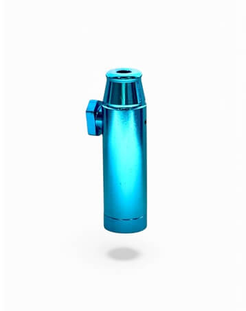Blauwe aluminium bullet – stevig en compact