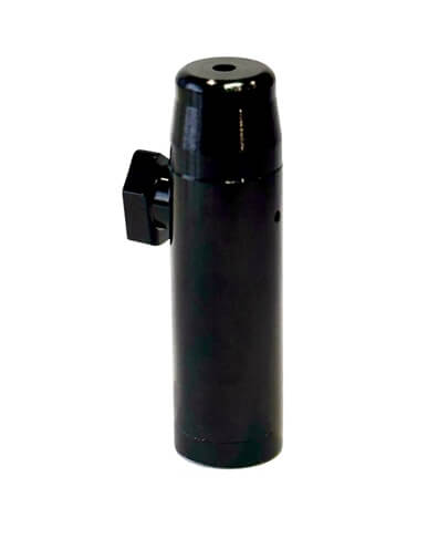 Zwarte aluminium bullet – discreet snuff hulpmiddel