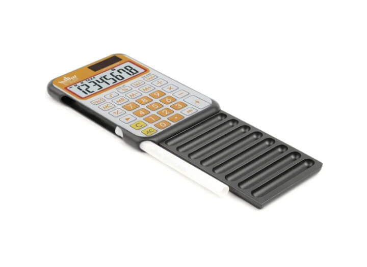 Royal Box – Calculator in luxe zwarte verpakking met zichtbaar calculatordesign