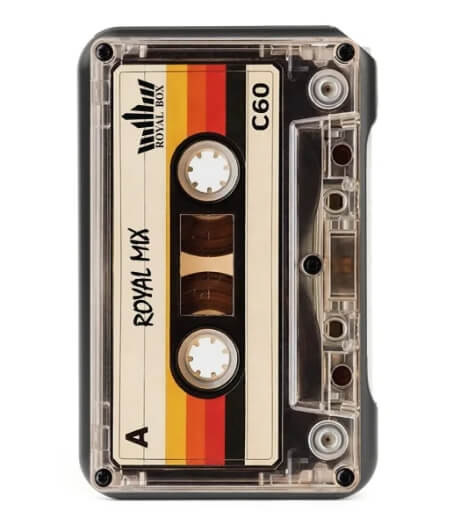 Royal Box – Cassette in luxe zwarte verpakking met zichtbaar cassettedesign