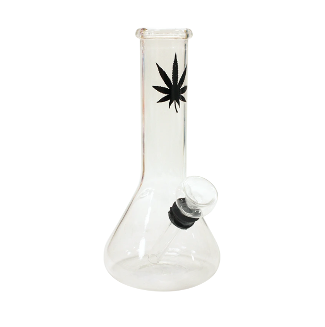 Glazen bong 15 cm – compacte mini bong van helder glas voor kruiden