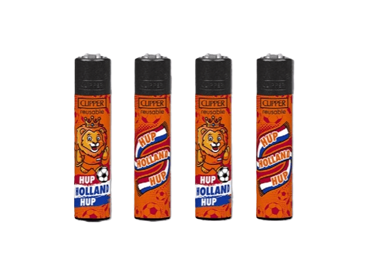 Clipper Hup Holland aansteker 4 oranje designs - leeuw vlag voetbal Wapshop