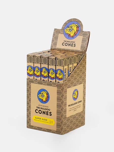 The Bulldog Super Size Cones display 18 cm