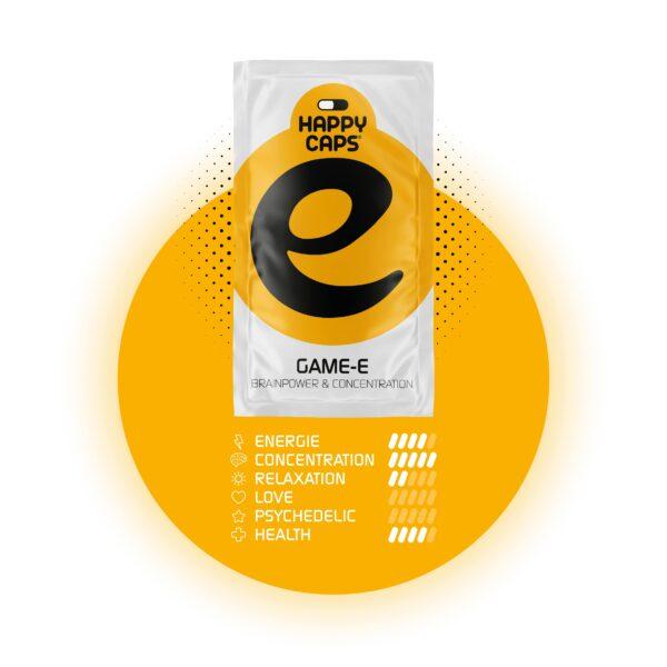 Happy Caps Game-E smartcapsule voor gamers, met hoge concentratie en mentale boost