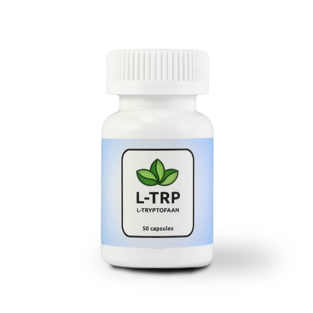 L-tryptofaan supplement in wit potje – 50 capsules voor dagelijks gebruik