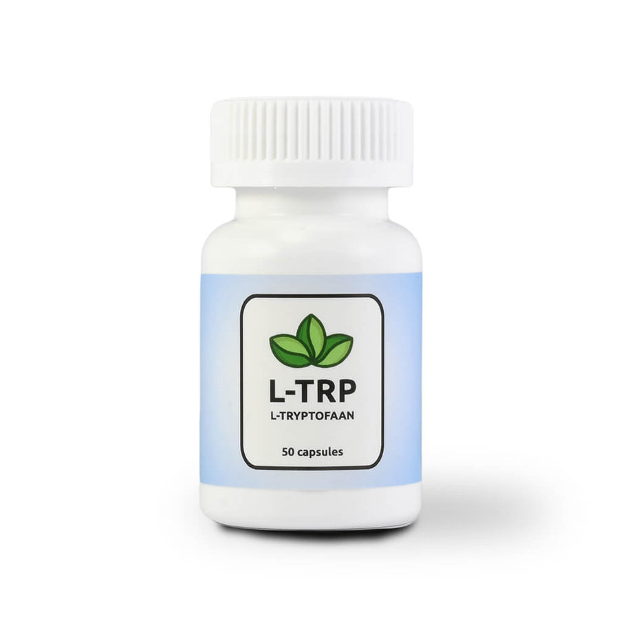 L-tryptofaan supplement in wit potje – 50 capsules voor dagelijks gebruik