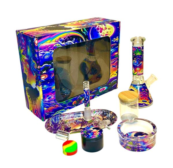 smoking set met bong, tray en accessoires