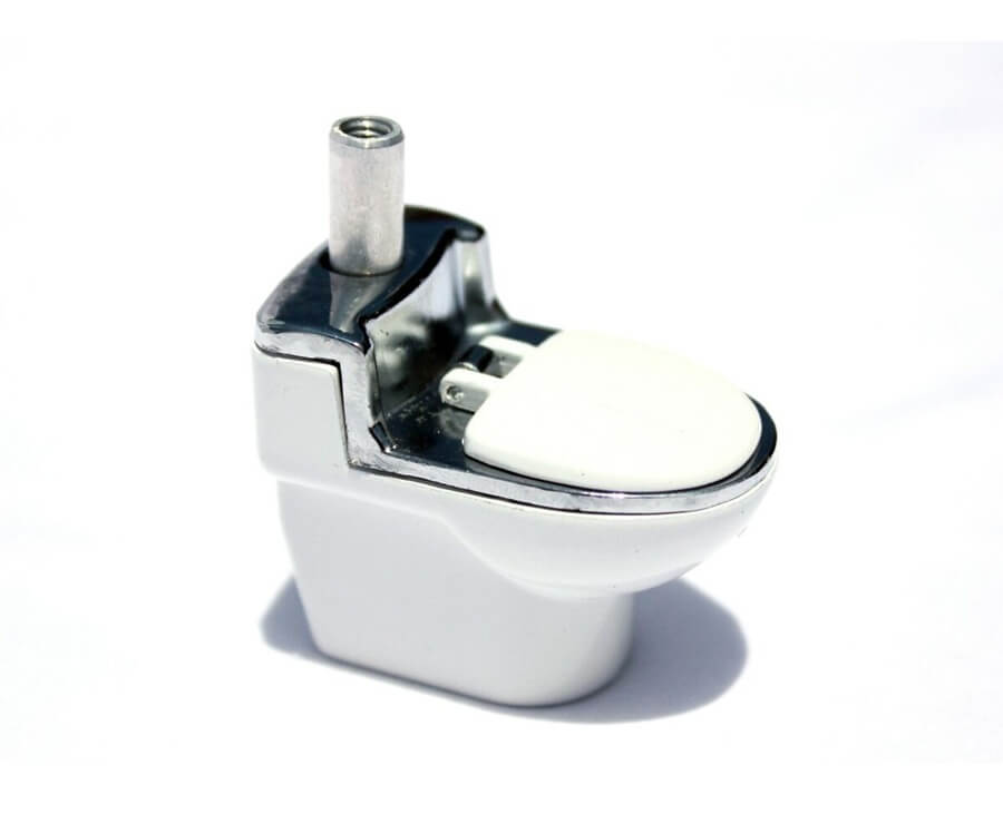 To the Loo Smoke Pipe – grappige wietpijp in de vorm van een wc-pot, compact en uniek design.