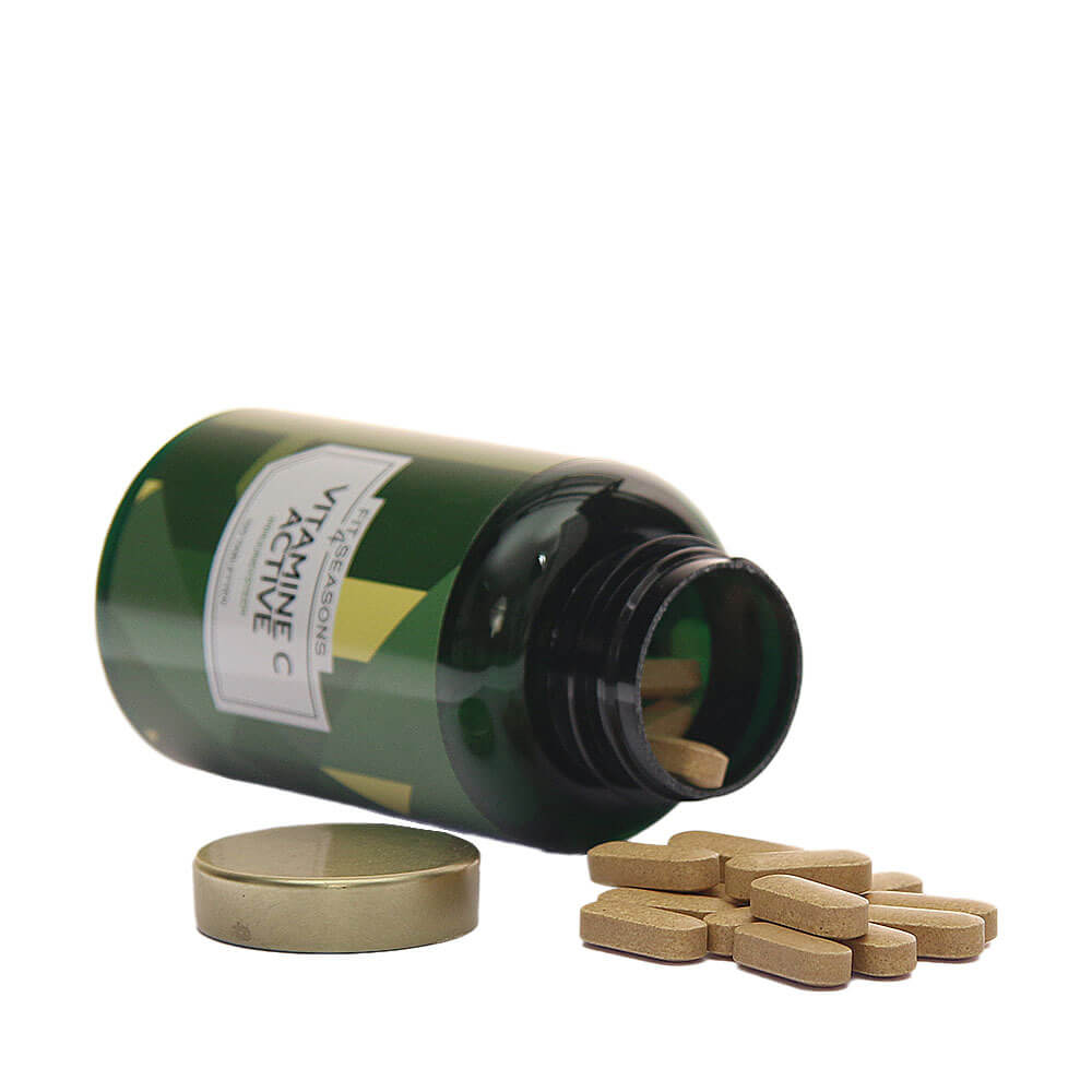 Vitamine C complex tabletten uit potje – rozenbottel bioflavonoïden