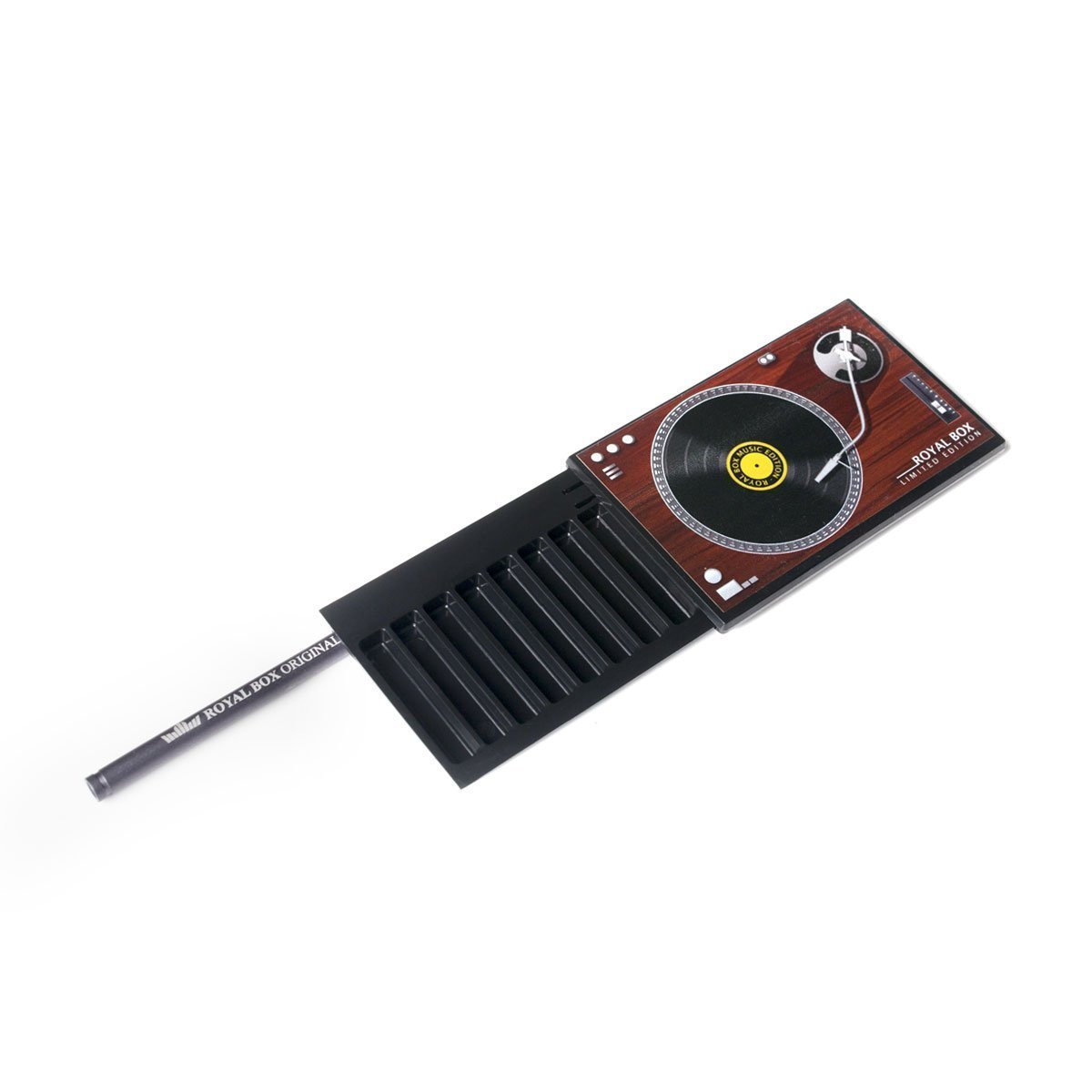 Royal Box – Record Player Black in luxe zwarte verpakking, draaitafeldesign zichtbaar

