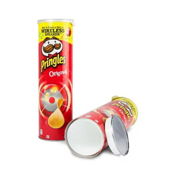 Rood chipsblik stash safe – discreet opbergblik met geheime holle bodem