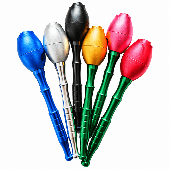 Metalen tulpen pijpjes in zes kleuren - wietpijpje van Wapshop.nl