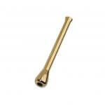 Goudkleurig aluminium doseerbuisje Classic model met bolle onderkant, lengte 6,5 cm

