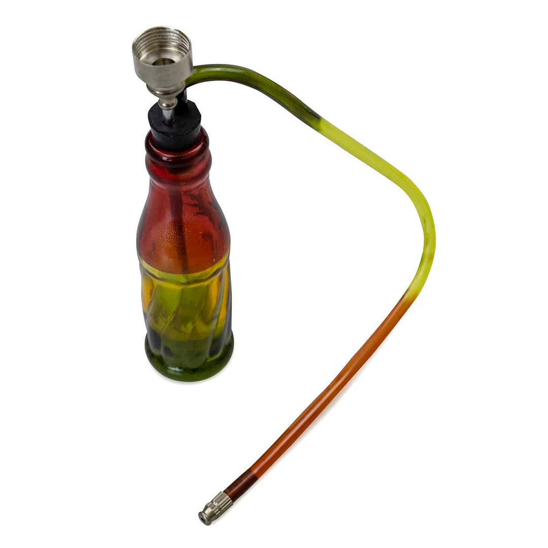 Waterpipe Bottle Rasta Leaf 16cm