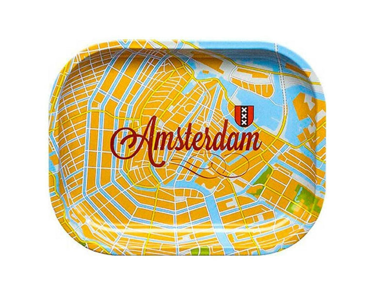 Amsterdam Map Metal Rolling Tray