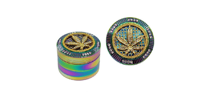 Bling Bling Grinder Ø50 met wietblad