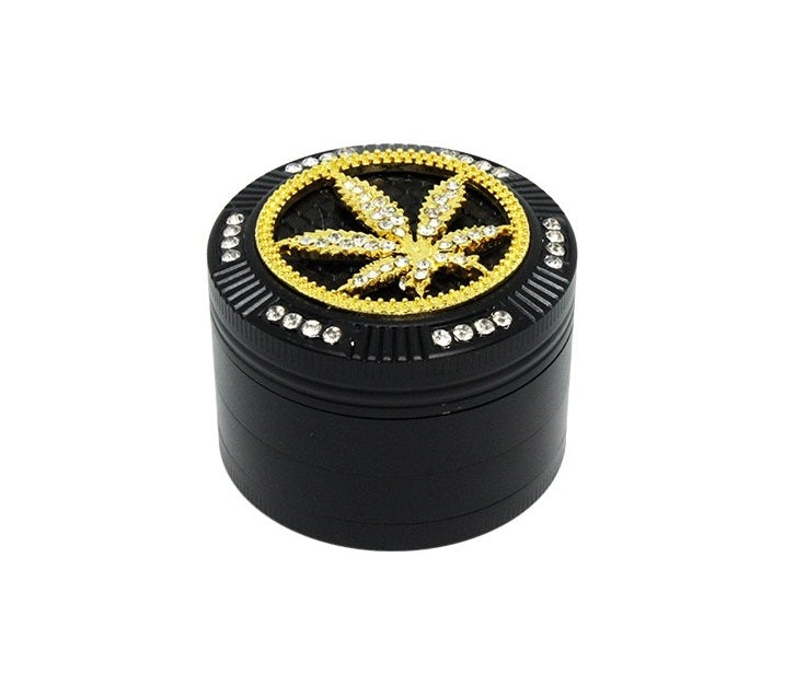 Bling Bling Grinder Ø50 wietblad zwart