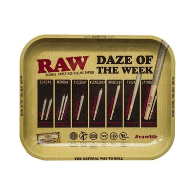 RAW Daze of the week Metal Rolling Tray-Wapshop