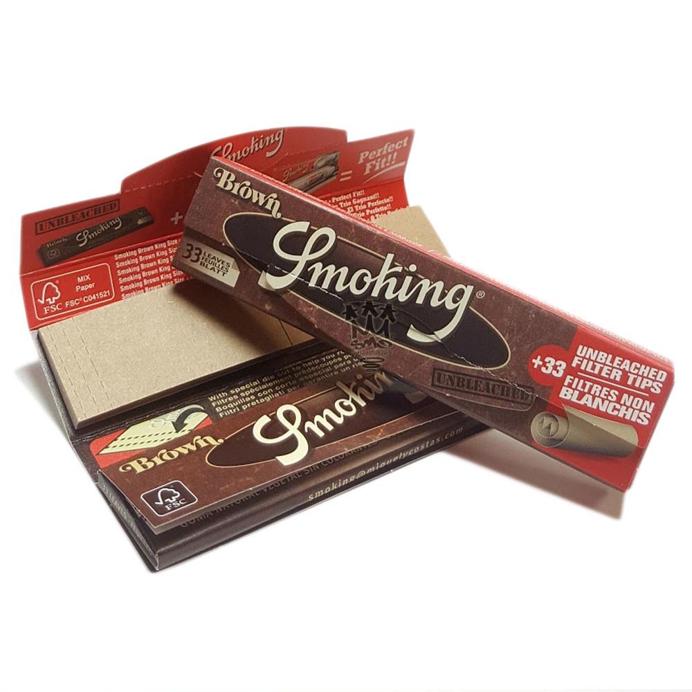 Smoking Brown Slim King Size Vloei + Fliter Tip-Wapshop