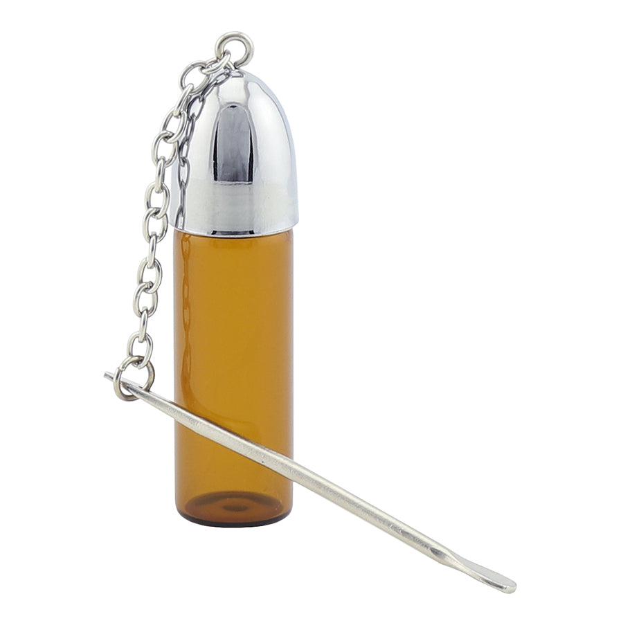 Spoon on Vial Brown Glass-Wapshop